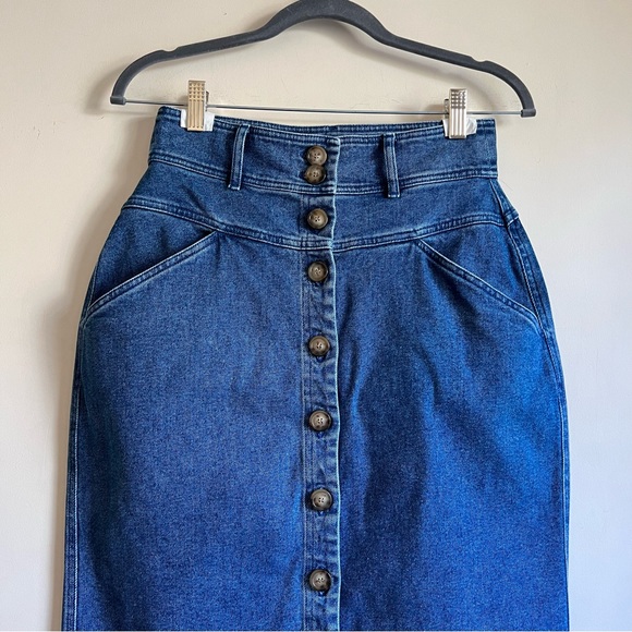 Sezane Jona Skirt in Light Blue Denim - Picture 7 of 16